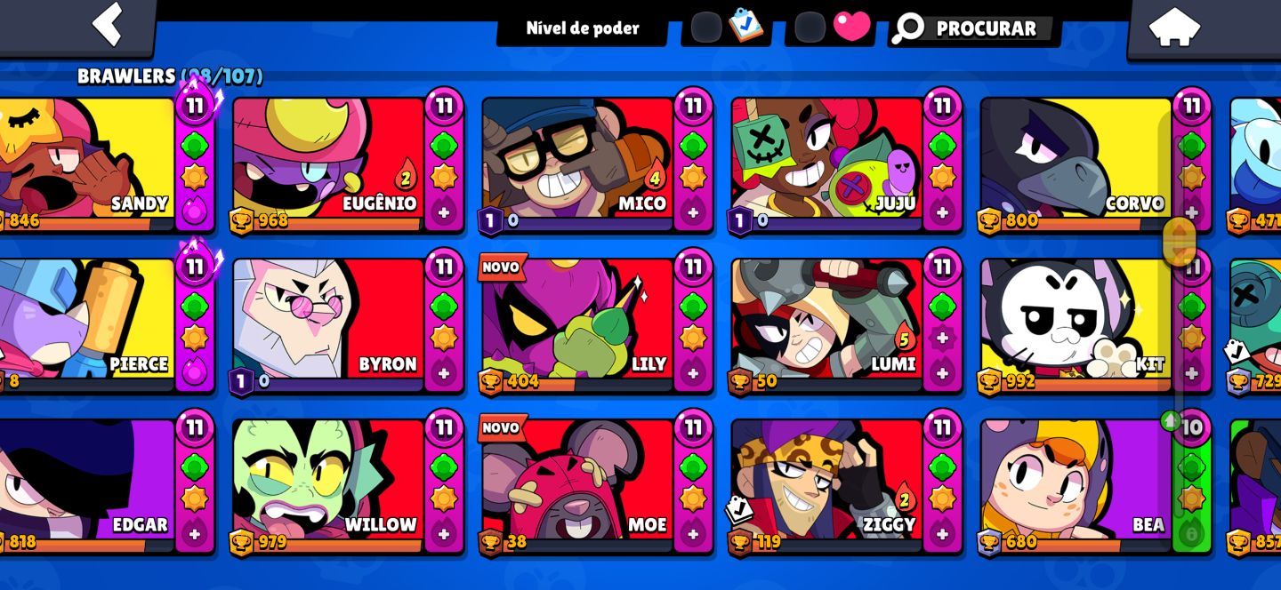 Conta brawl stars full, com varias skins exclusivas que não voltam mais, 50k+