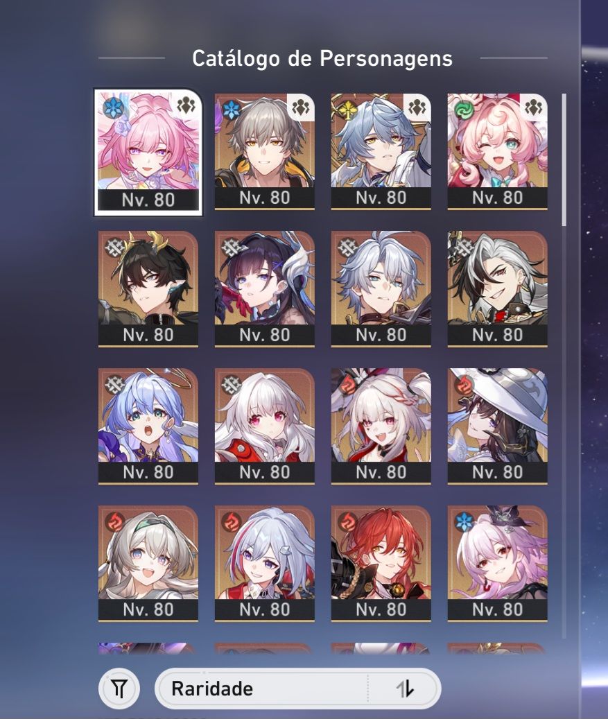 CONTA HONKAI STAR RAIL SUNDAY E5S1 CYRENE E1S1 COM SKIN(ARCO) CHAPEU DA MEM 42T5