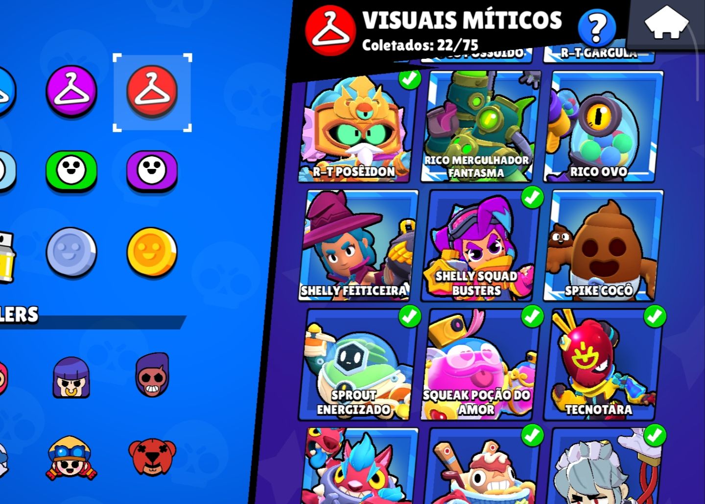 Conta brawl stars Negociável. Todos personagens, metade das hipergarcas