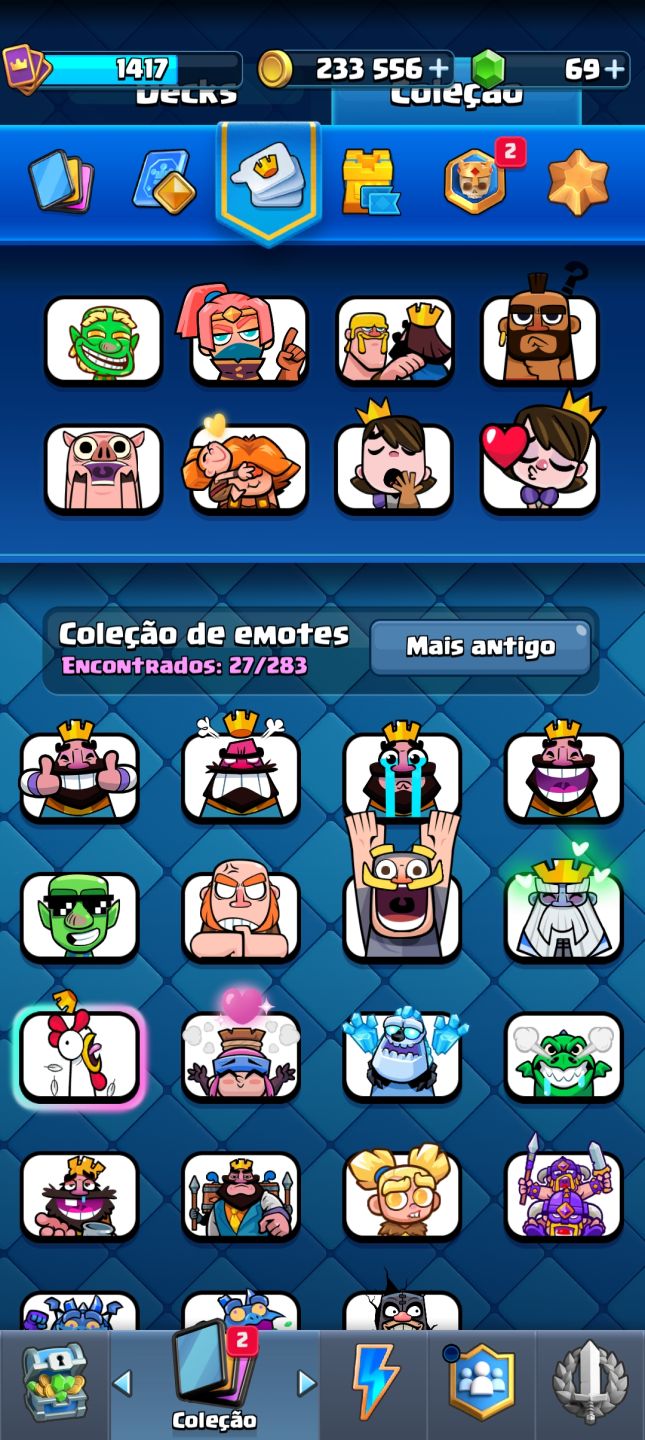 Clash Royale Conta +11k Trofeus bridge spam Deck