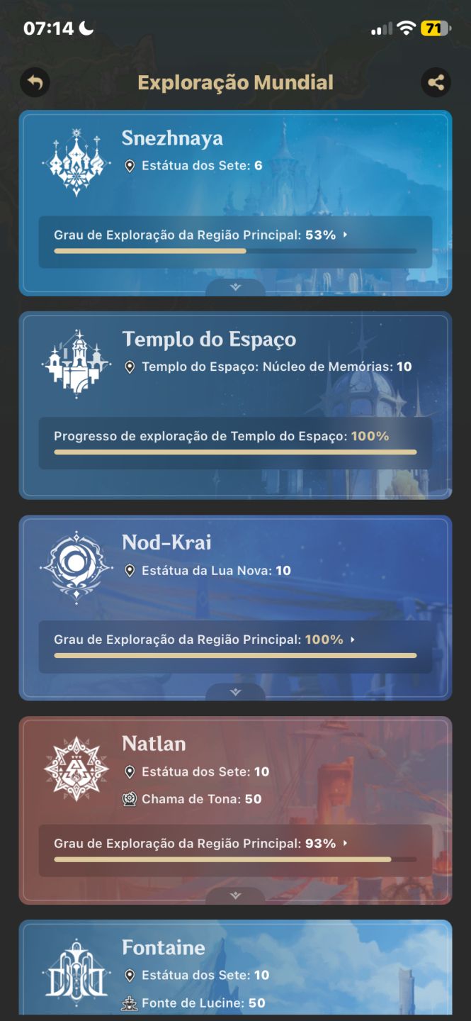 Conta ar 58 endgame com pouca exploração para fazer