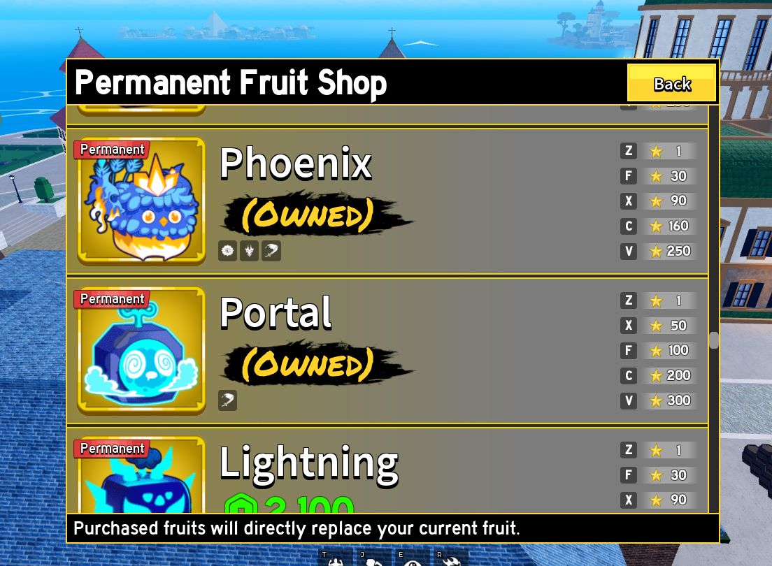 Conta Roblox/blox fruits impecavel com quase todas as frutas permanentes