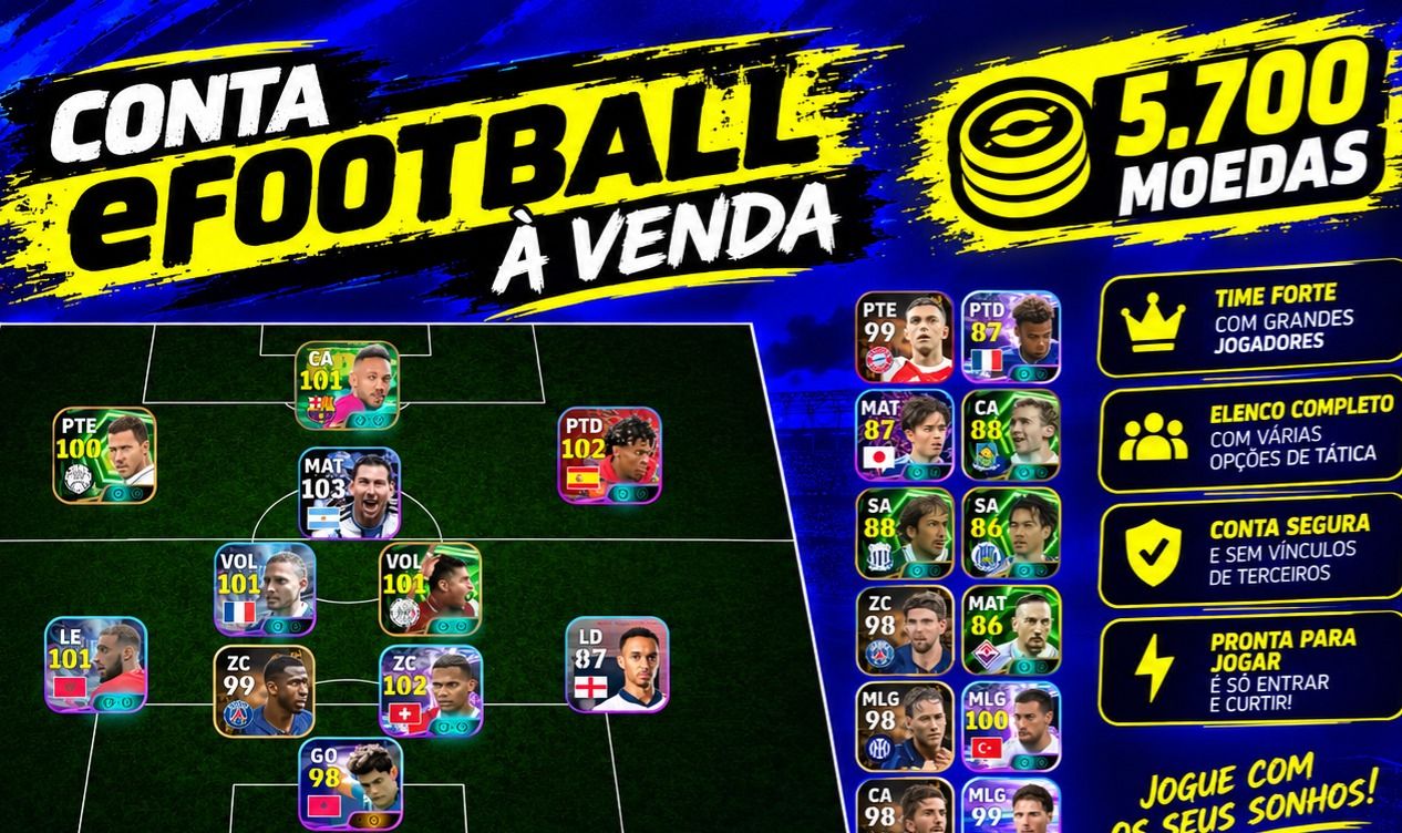CONTA DE EFOOTBALL 5700 MOEDAS