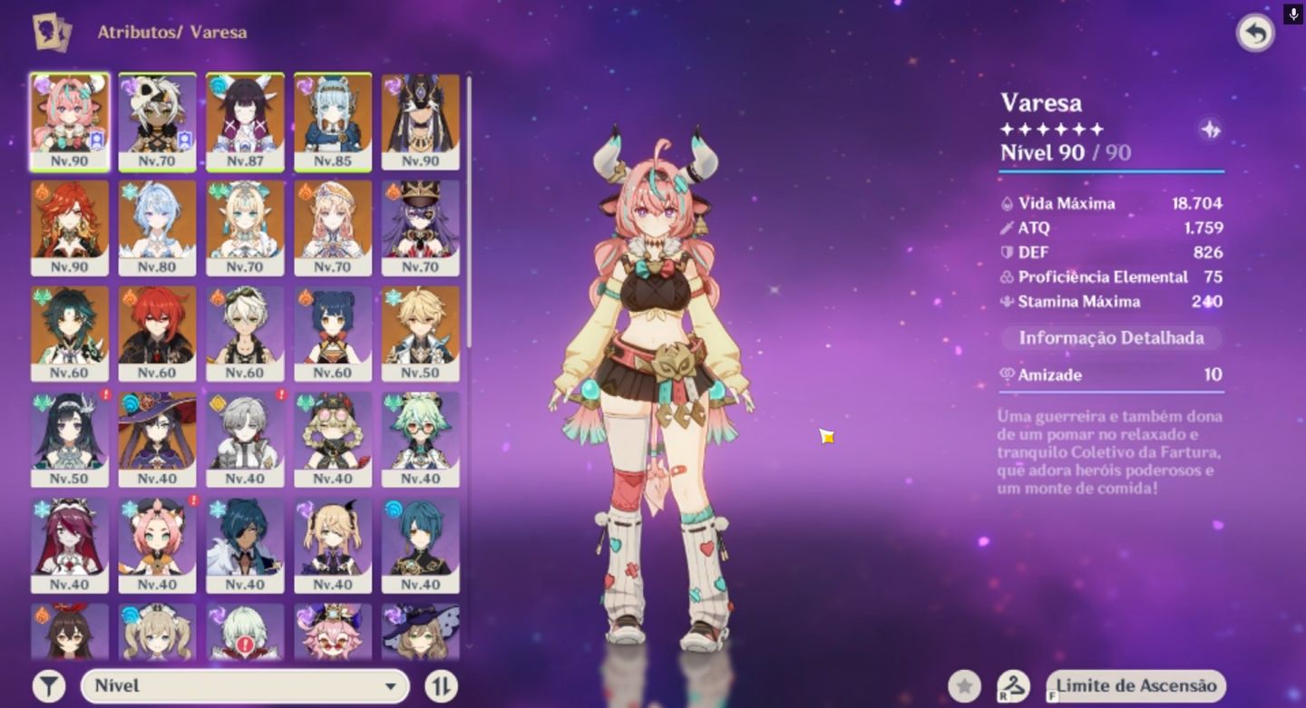 [PROMOÇÃO]- 16 PERSONAGENS 5 ESTRELAS (ODETTE, VESNA, VARESA C1, COLUMBINA, ETC)