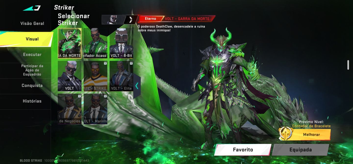 Conta Blood Strike Competitiva (Lenda) Full Acesso com Várias Skins
