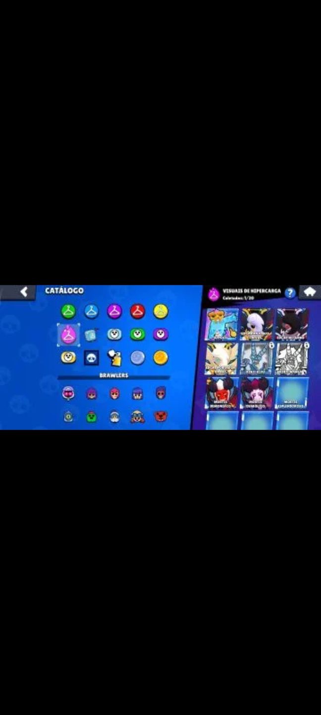 CONTA DE BRAWL STARS COM MUITOS TROFEUS E SKINS LENDARIAS