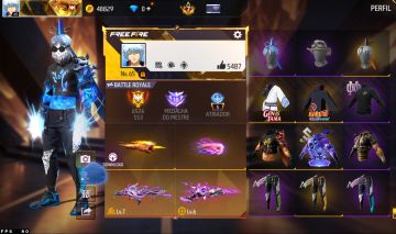 Conta de Free Fire Prime 7 Gemada | 3 Angelicais + 7 Evolutivas