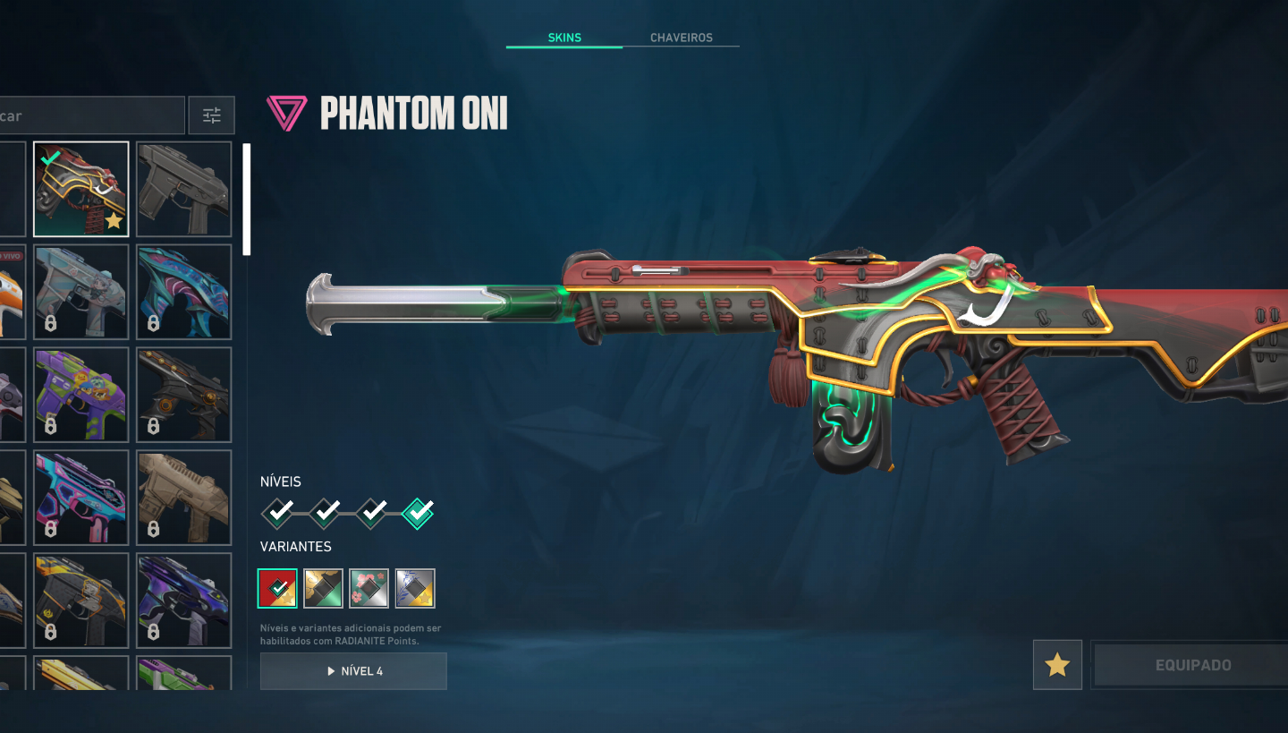 Conta de valorant +1200 reais gastos, muita skin.