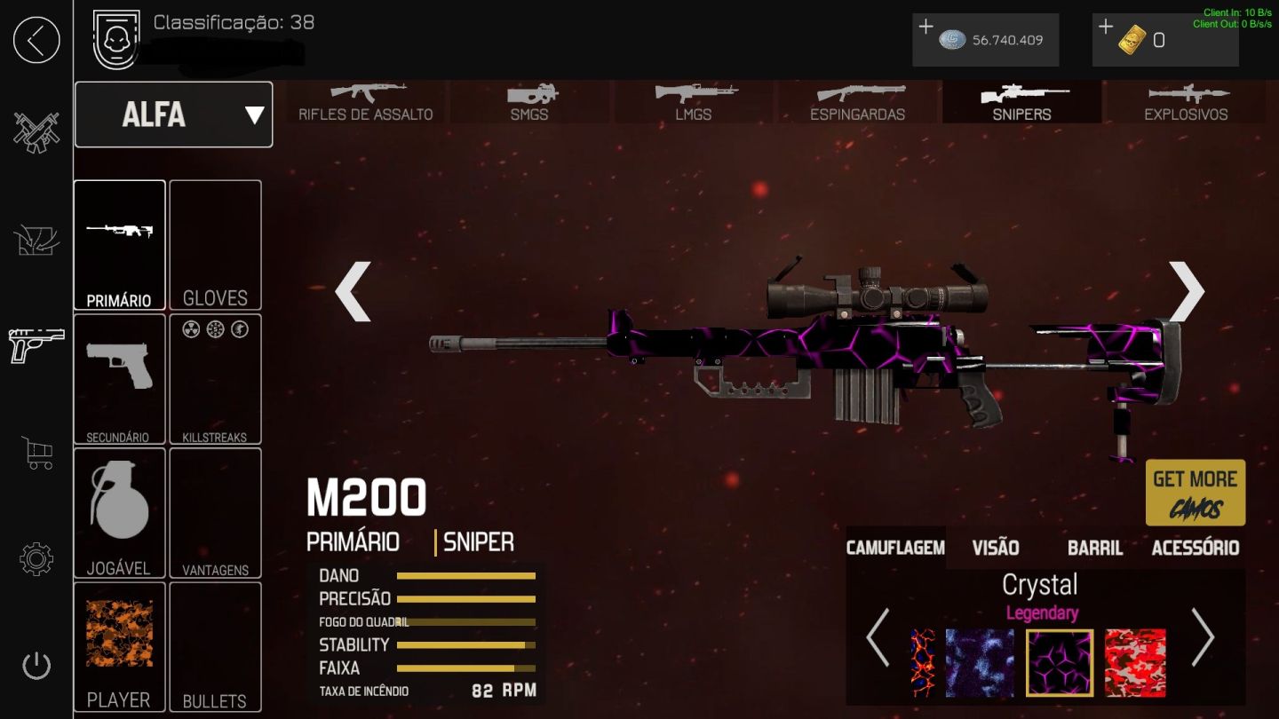 Conta Bullet Force Muito Gemada Com Varias Legendary