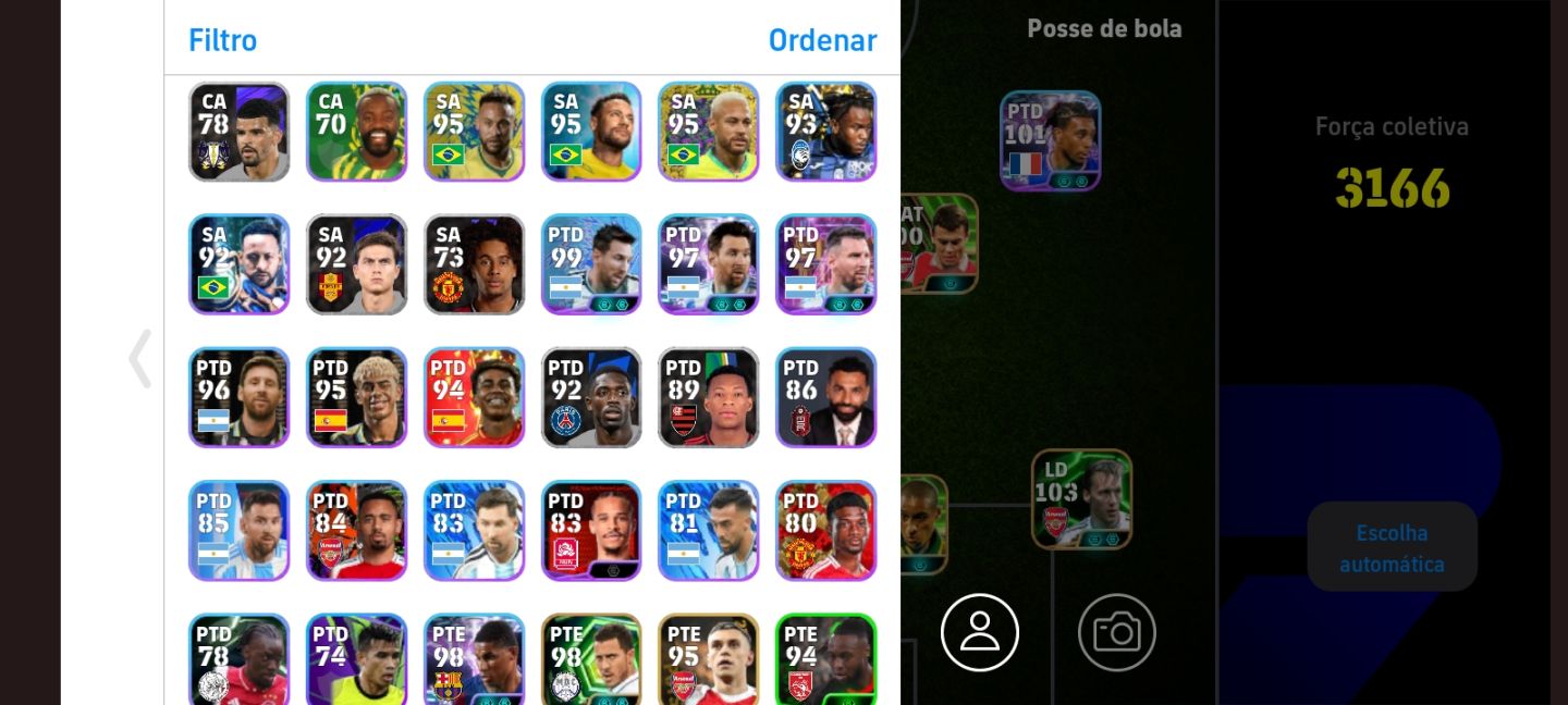 Conta eFootball 3166 de Força Coletiva | Full Épicos e Big Time