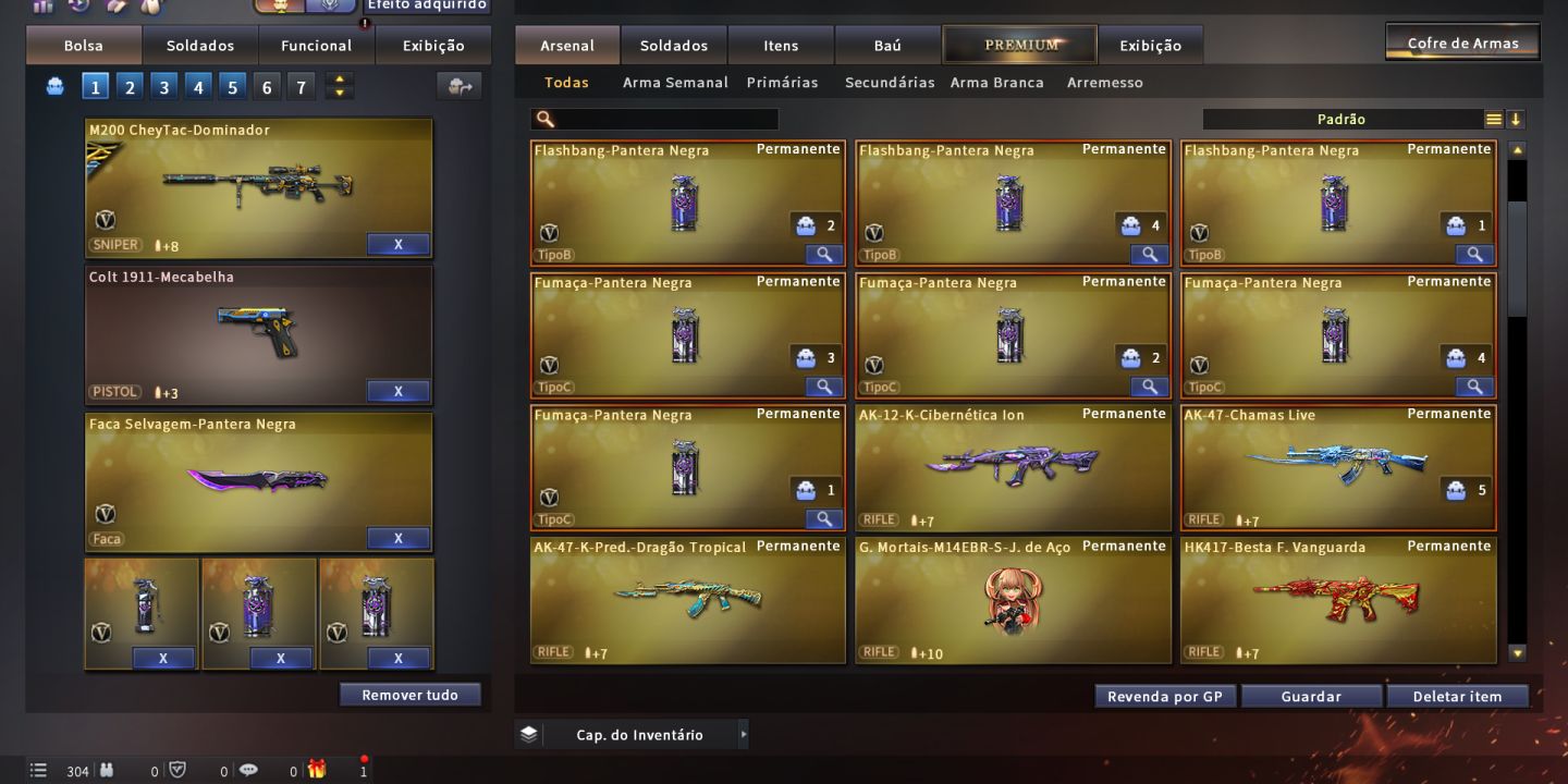 Conta crossfire, vip e variantes de vip