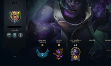 CONTA LOL NÍVEL 33 | PLATINA IV | 41 SKINS | 24.100 ESSÊNCIA AZUL | MMR Diamante