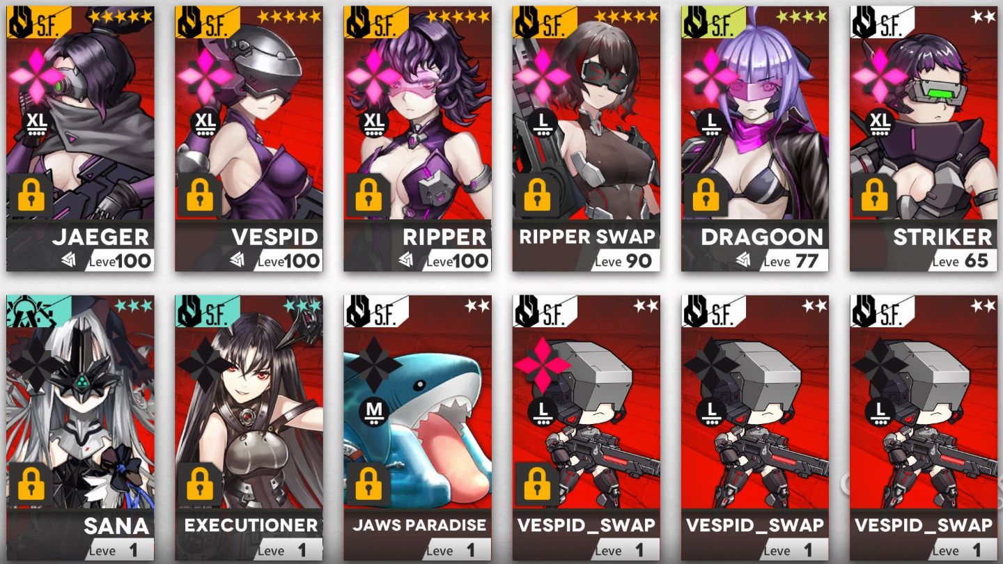 [GFL1] Girls Frontline Conta Nível 125 | 5 Collab | SF Bosses | HOC Max | Fairys