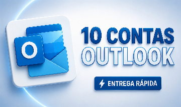 10x CONTAS EMAIL OUTLOOK/HOTMAIL NOVO