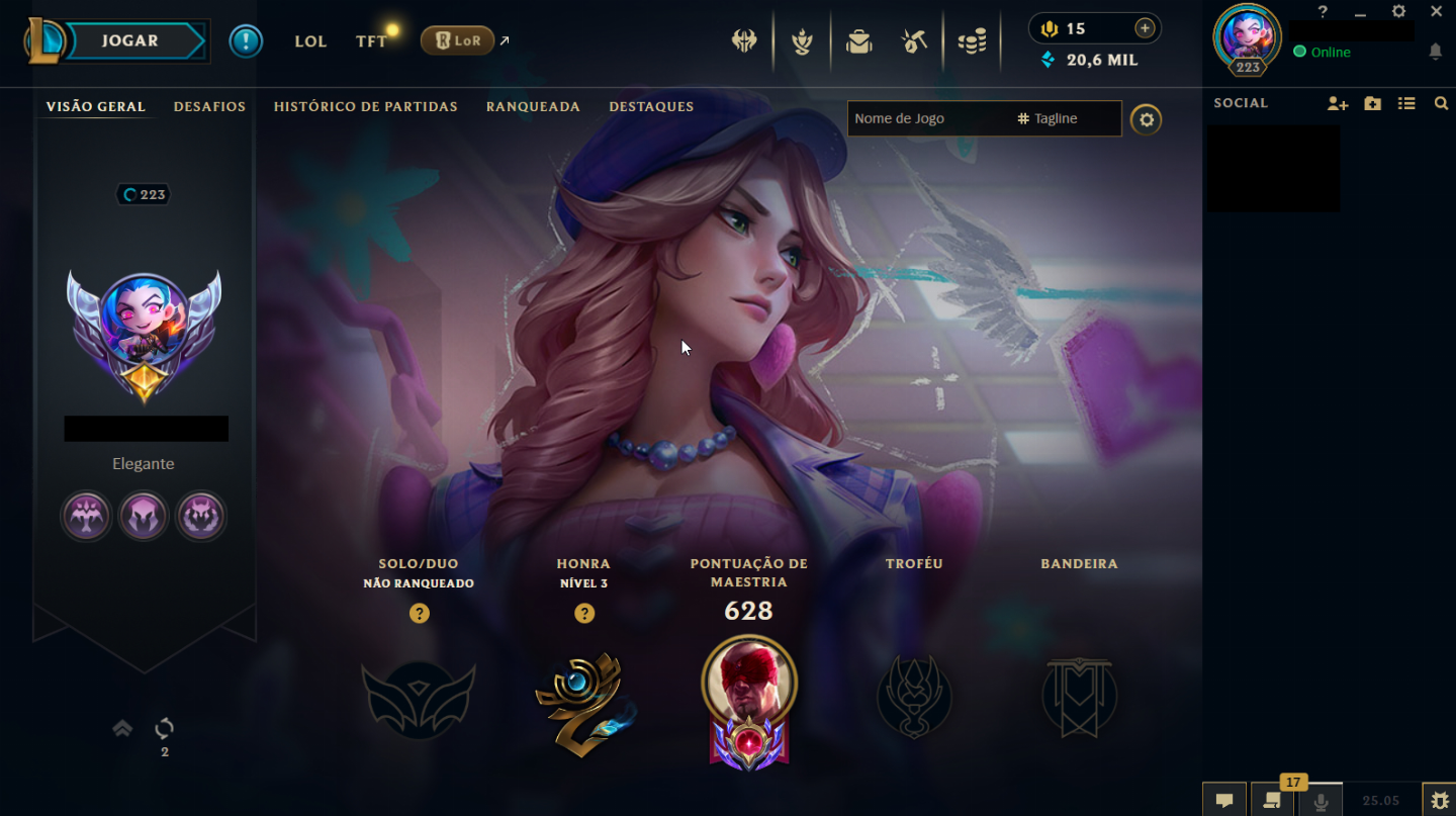 Conta Valorant R$1.379,50 em Skins + Conta LoL com TODOS os Campeões e 152 Skins
