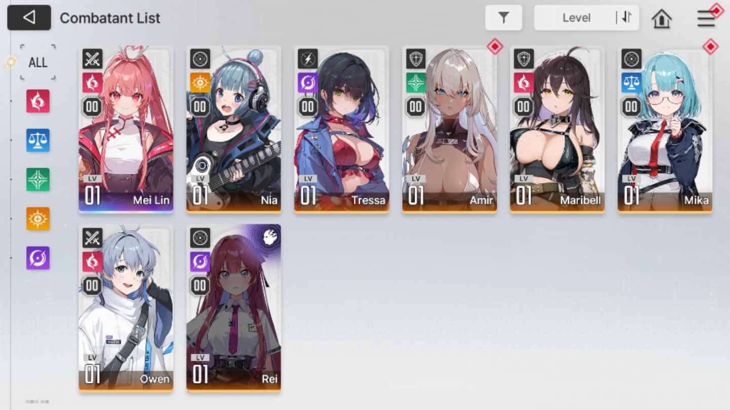 Contas reroll Chaos Zero Nightmare CZN Lv 05 GLOBAL