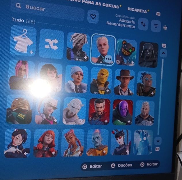 CONTA DE FORTNITE RARA- KRATOS + MACHADO LEVIATÃ + VARINHA ESTELAR + 98 SKINS