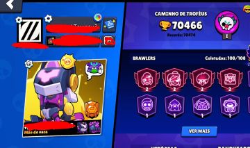 CONTA DE BRAWL STARS 70K DE TROFEUS |108 BRAWLERS VARIAS FAMA