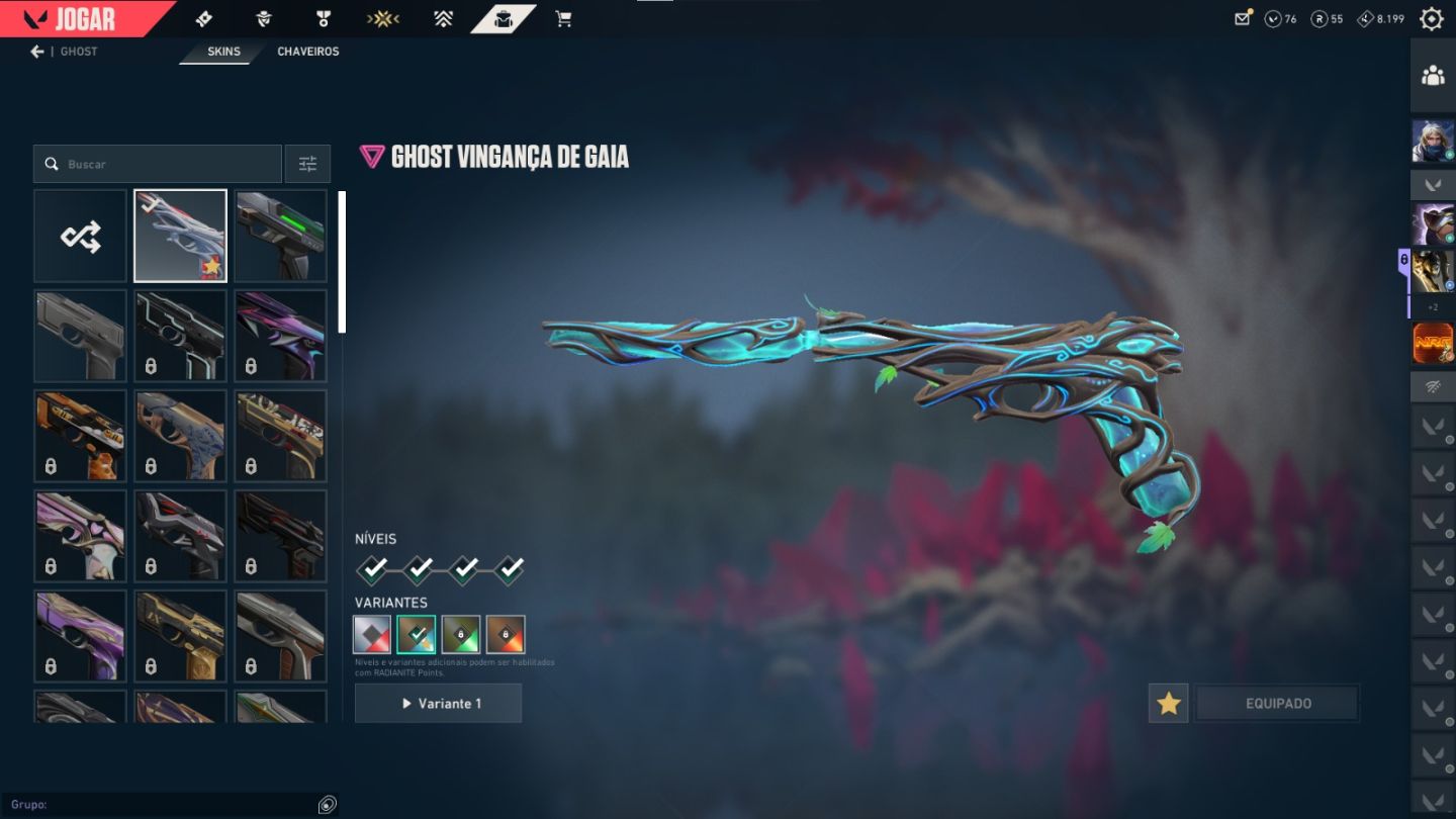 CONTA DIAMANTE 1, KARAMBIT ION VANDAL GAIA E AEMONDIR, PHANOTM ION, ETC.