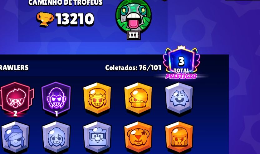 Conta braw de 2025 com otimos recursos ,27863 troféus e skins (aceito ofertas )