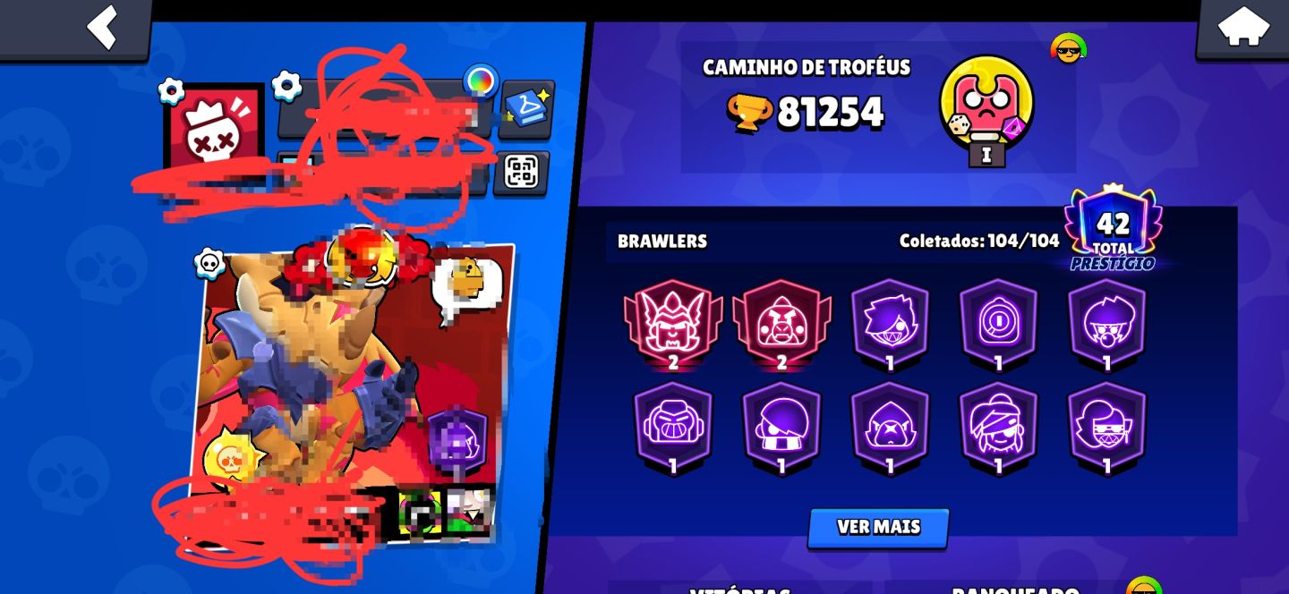 CONTA DE BS 2020! L2, 80K DE TROFÉUS + Clash AR20, 8y, + Clash Of Clans