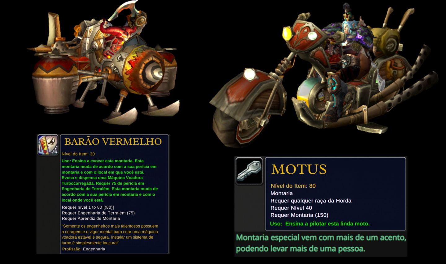 World of Warcraft - Montarias (Entrega Global) - WoW RETAIL
