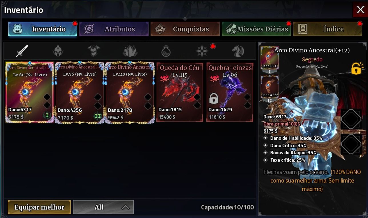 CONTA DE IRON SOUL END GAME 18K DE ATK