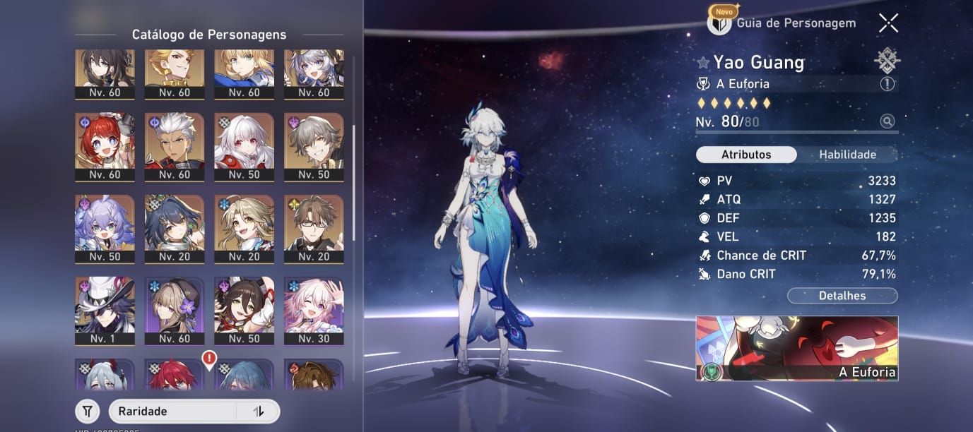 Conta de hsr! Lvl 70