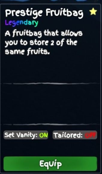 PRESTIGE FRUIT BAG / PBAG ( GRAND PIECE ONLINE)