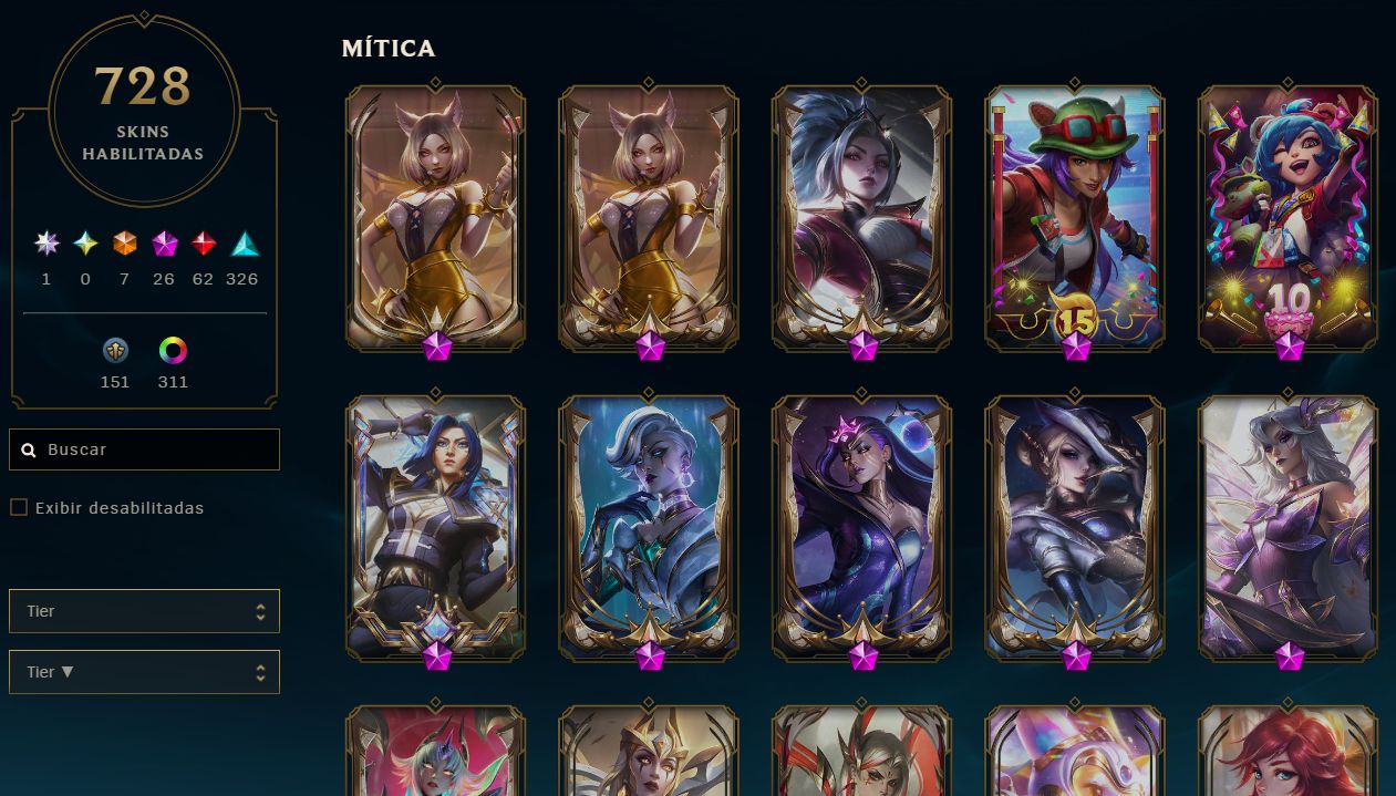 CONTA LOL 728 SKINS + VALORANT COM SKINS