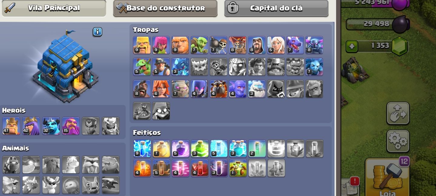 Conta de Clash of clans cv11 full
