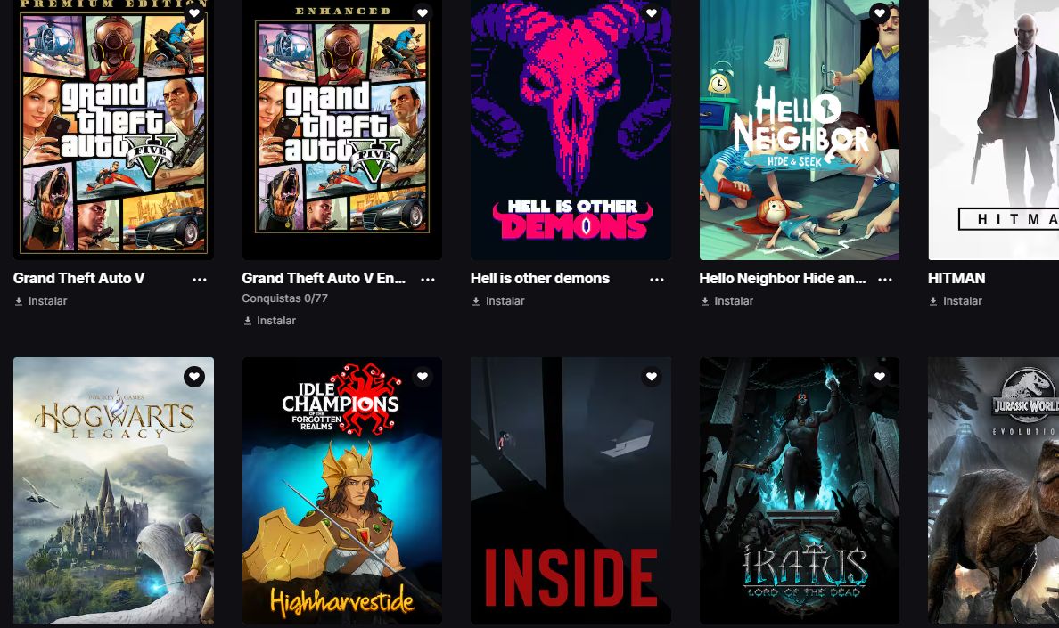 CONTA EPIC 216 JOGOS | GTA V + HOGWARTS + DEATH STRANDING + BORDERLANDS 3 +++