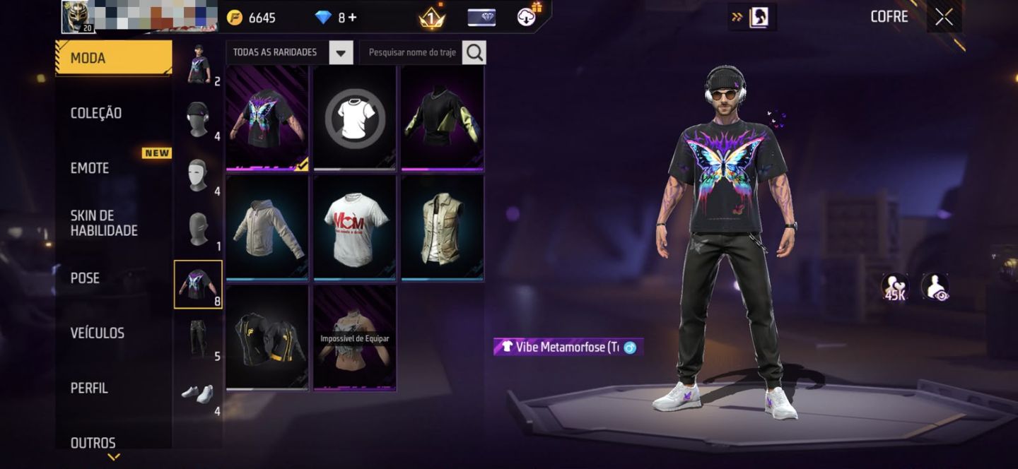 [FREE FIRE] CONTA COM PUNHO FÊNIX FRAGMENT +MP5 EVO+PAREDE DE GEL DRAGÃO DOURADO