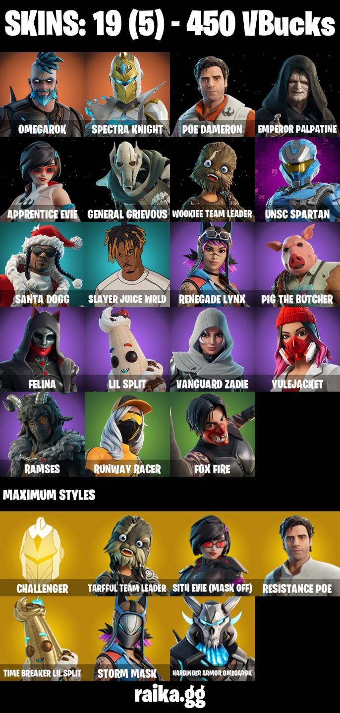 CONTA FORTNITE COM 19 SKINS OMEGAROK/FELINA/LIL SPLIT/FOX FIRE/UNSC SPARTAN