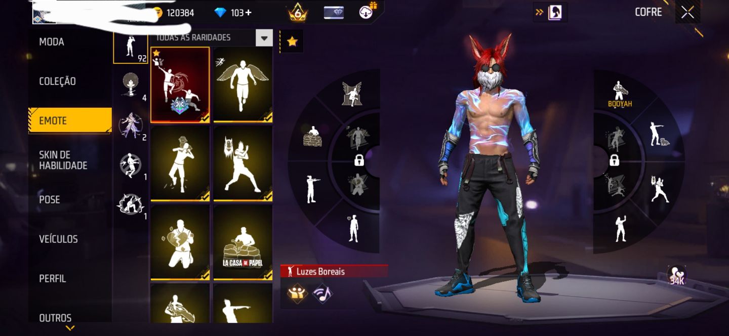 Conta de free fire com Angelical azul, duas evolutiva e punho um soco só Saitama