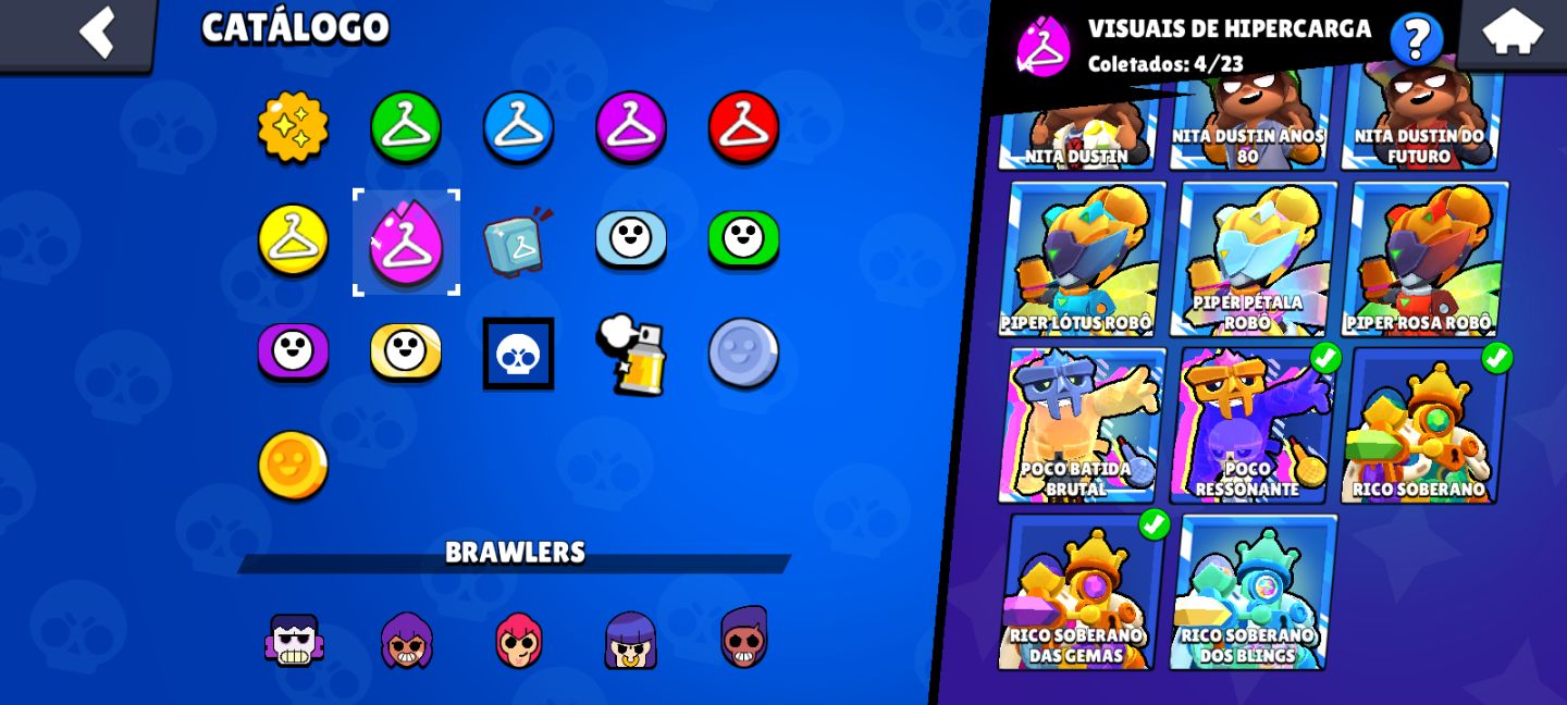 Conta de Brawl stars | 2023 | itens raros | Nori P1 em destaque