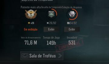 Conta Arena Breakout Mobile 71M (Rl-1 egipsia dourada)