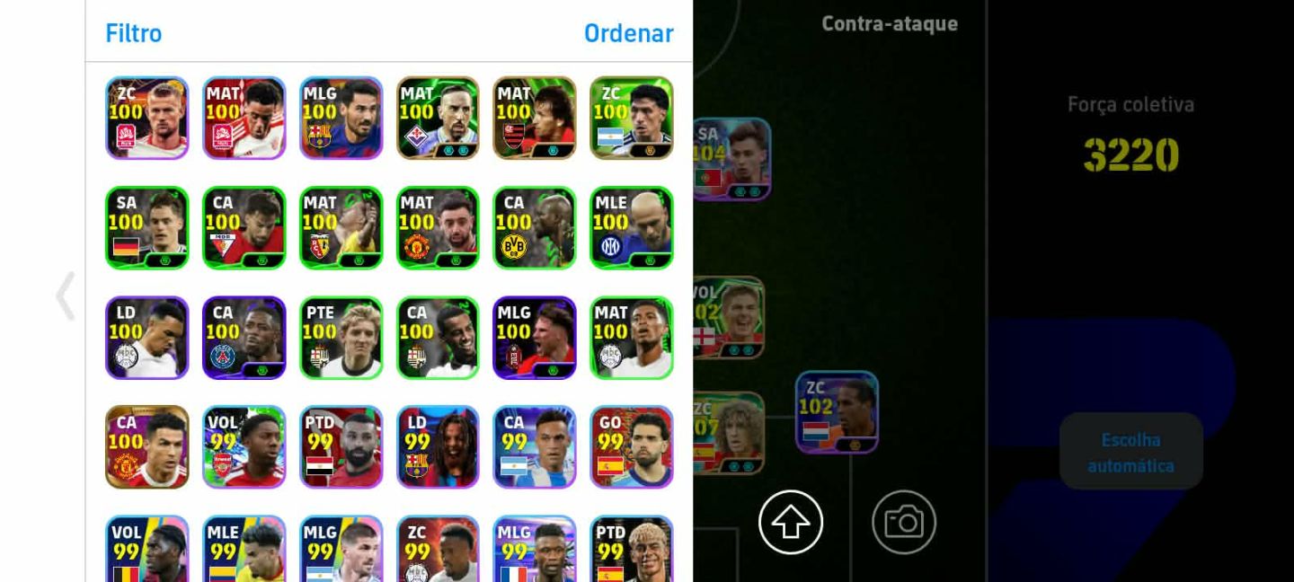 CONTA EFOOTBALL COM 3220 DE FORÇA + TIME LEGENDS + DESAILLY BIG TIME + PUYOL