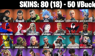 Conta Fortnite Tryhard com 80 skins.