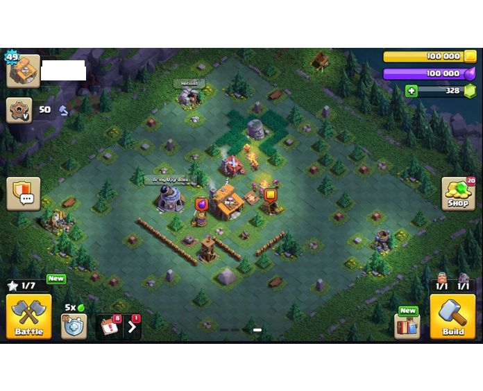 CONTA CLASH OF CLANS | 328 GEMAS | 3 CONSTRUTORES