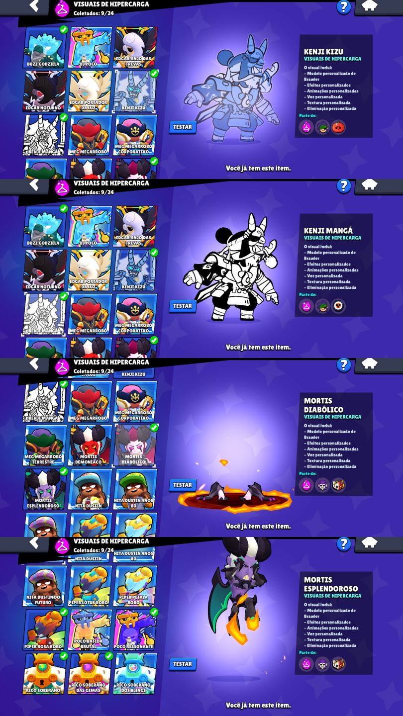 CONTA DE BRAWL STARS | 52K DE TROFEUS | 107 BRAWLERS VARIAS SKINS