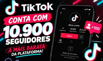 Conta Tik Tok com 10,9K Seguidores Reais Live Shop ( Qualidade + Promoção)