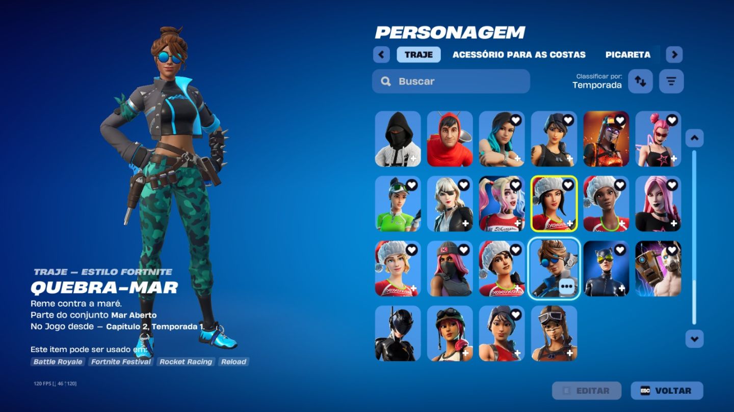 Conta fortnite com skins tryhard