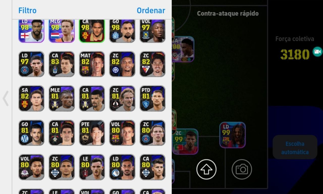 CONTA EFOOTBALL RARA! VITINHO BLITZ + AGUERO BLITZ + SUÁREZ BLITZ + HAZARD E+++!