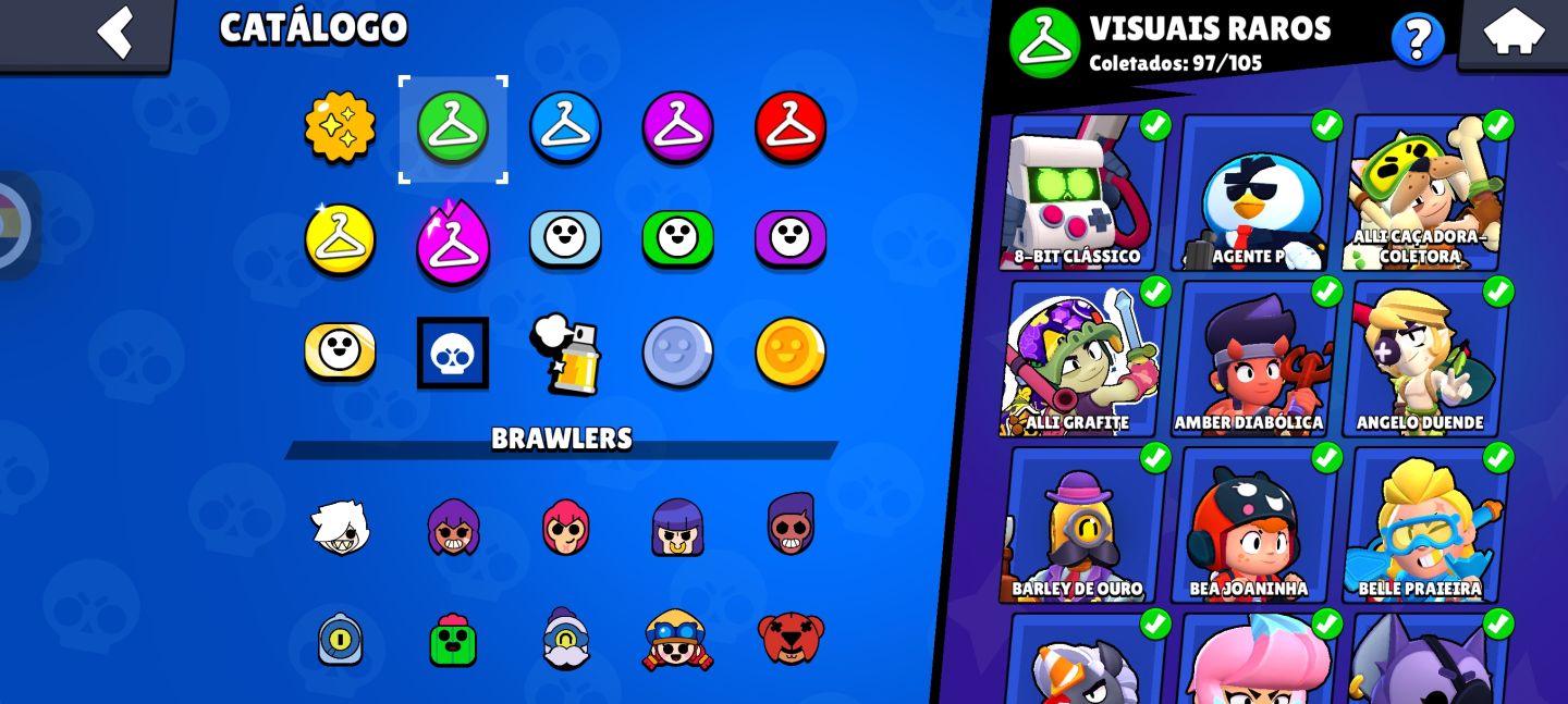 (RARA!)CONTA BRAWL STARS COM 88K, 480 SKINS, 6 ANOS E COSMÉTICOS EXCLUSIVOS
