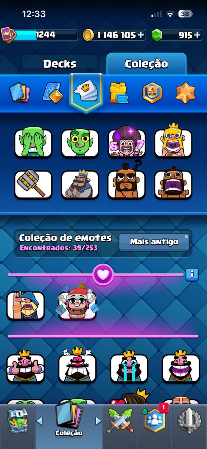 Conta Clash Royale Antiga 1M de GOLD - 900+ GEMAS - EMOTES RAROS - CONTA ANTIGA