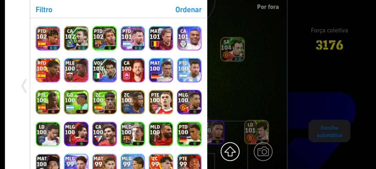 Conta de efootball braba várias coisa nela