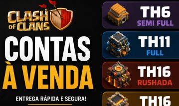 Várias Contas Clash of Clans TH6, TH11 e TH16 Disponíveis