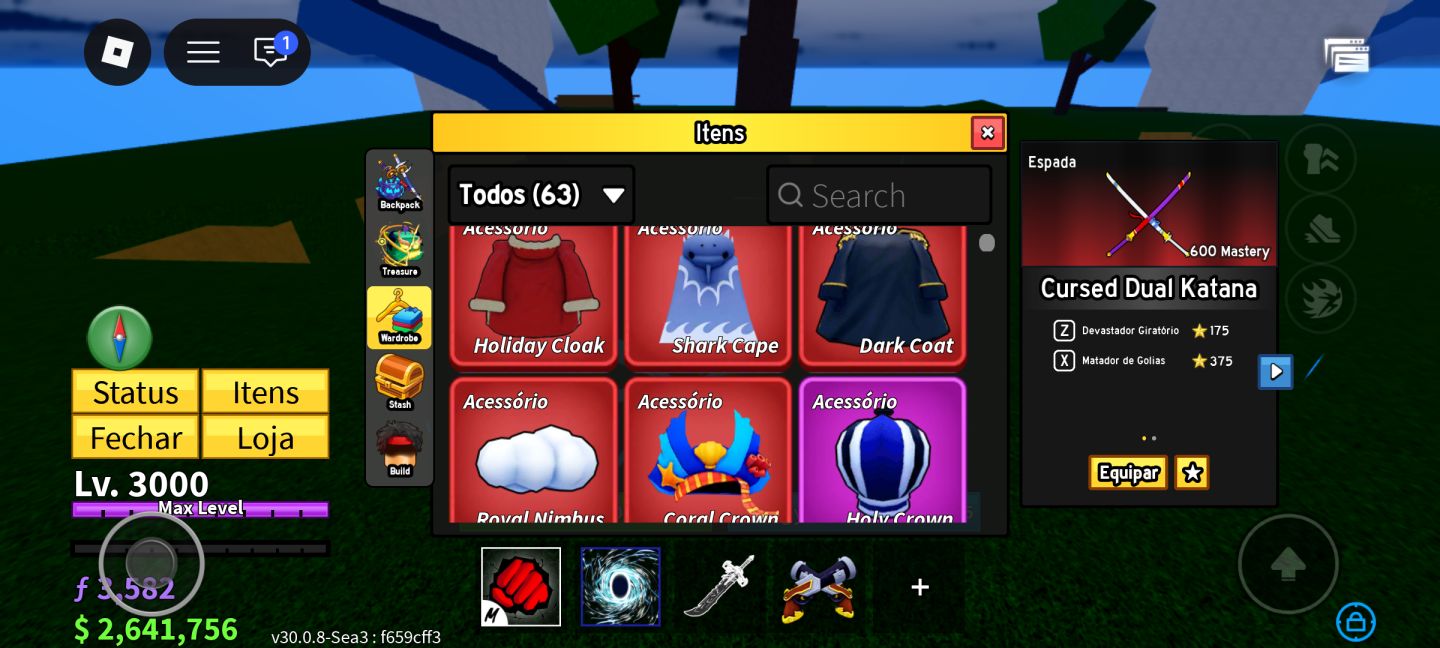 CONTA BLOX FRUITS END GAME