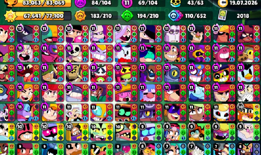 BS 82.8K TROFÉUS 84 HIPERCARGAS 67 MAX 104 BRAWLERS